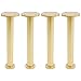 Produktbild Metallstützfüße gerade Spalte Möbel Beine Kupfer Material Gold Erhöhung Beine Ersatz TV Schrankbett mehrere Tische Bett Beine × 4