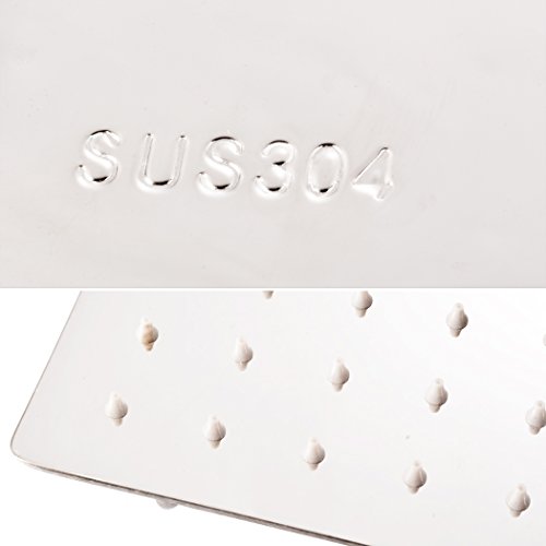 Ancheer Duschkopf Regendusche Edelstahl Silber Runde mit Anti-Kalk-Düsen Edelstahl Edelstahl-Duschkopf (50 x 50cm) - 7