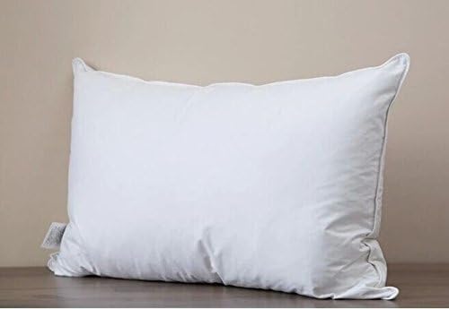 Rose Feather Luxurious 75% White Duck Down Pillow 100%Organic Cotton Downproof Cover, White (USA Standard 51x66cm(20x26inch))