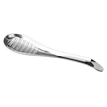 Löffel Form Edelstahl Zitrone Zester Mixer Grind Ingwer Wasabi Knoblauch Reibe - 3