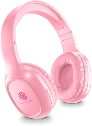 Music Sound | HEADBAND Bluetooth Basic | Cuffie on Ear Bluetooth con Archetto Estendibile - PlayTime 14h - Colore Rosa, One Size
