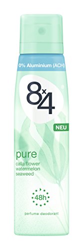 8x4 Deo Spray Pure, ohne Aluminium, 6er Pack (6 x 150 ml)