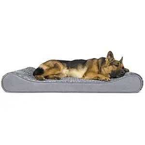 Furhaven Pet Dog Bed | Orthopedic Ultra Plush Luxe Lounger Pet Bed for Dogs & Cats, Gray, Jumbo