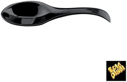 Black Monodose Spoon x 30