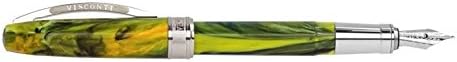 Visconti Van Gogh Fountain Pen vincent' S Chair Green Resin Engraving Name Framework Van Gogh Magnetic Closure Cap Made in Italy Florence Luxury Pen Visconti Gift Graduation Doctorate Wedding Communion Gift Pen Calligraphy Pen Gift Pouch Managerial Pens for Signature Gift Box