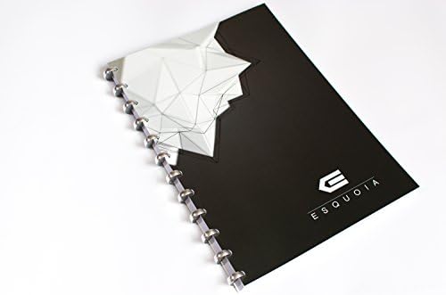 ESQUOIA ALUMINIUM A4 (GRID) Reusable dry erase notebook (Black)