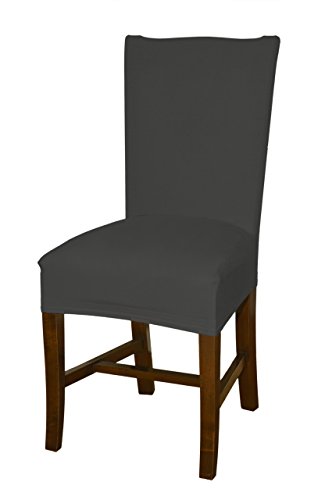 Stuhlhusse anthrazit von Bellboni, hochwertiger Stuhlbezug, Stuhlüberzug, passend für viele Stuhlgrößen elastisch, bi-elastic