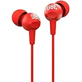 JBL C100SI In-Ear Headphones with Mic (Red)