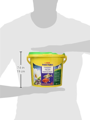 sera 07075 pond flakes 3800 ml – das lange schwimmende Flockenfutter für kleinere Teichfische - 7