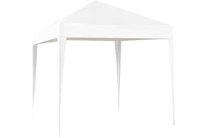 Acomoda Textil - Cenador Blanco Desmontable de Fácil Instalación y Transporte 3x3 Metros. Carpa Jardín para Camping y Fiestas de Exterior, Resistente al Sol, Estable y Duradero