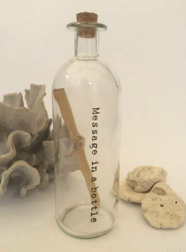 Homes on Trend Mensaje de Cristal de la Vendimia en una Botella Primer Regalo de Aniversario de la Boda de Papel