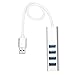 Produktbild Wokee Ultra Slim 4 Port USB 3.0 Hub-OTG HUB USB Splitter mit Micro-Lade-Schnittstelle,für Mac/Vista / Windows, Notebook, Windows Laptops und Ultrabooks usw