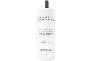 Rose & Caramel Purity Self Tan Removing Bubble Bath (500ml). Fast Self Tan Eraser, Removes All Fake Tan Brands, Vegan, Cruelty Free