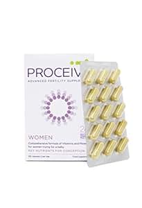 Proceive Advanced Female Fertility Vitamins Supplement | for Women | 60 ...