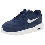 blue void/pure platinum-white Nike Unisex-Kinder Air Max 90 Ltr (td) Fitnessschuhe, Mehrfarbig (Blue Void/Pure Platinum/White 411), 23.5 EU