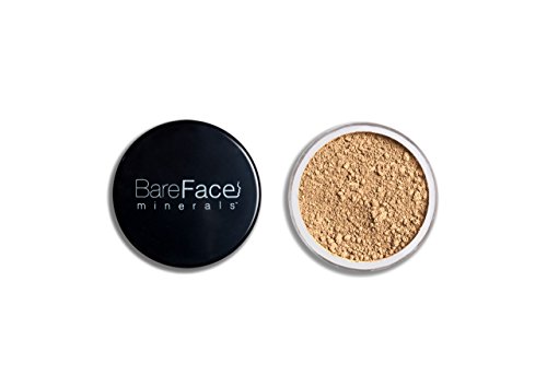 Bare Face Minerals Full Coverage Mineral Foundation | Long Lasting | Oil Free Loose Powder Foundation | Rosacea Burns Freckles Acne Makeup Solutions | 8g NET (Soft-Beige)