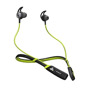 Boult Audio ProBass CurvePro Bluetooth Neckband with Vibration Alert for Calls, in-Ear Wireless Earphones with 12 Hour Battery Life, Fast Charging & in-Built Mic, IPX5 Sweatproof Headphones (Green)