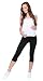 Comfortable elegant maternity cropped 3/4 leggings 95% Cotton 7201 (12, Black)