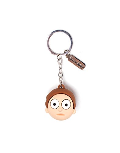 Rick and Morty Keychain Morty Face 3D Rubber Multicolor