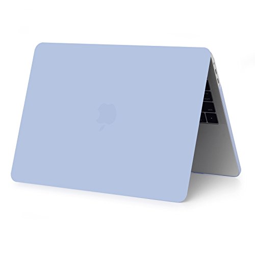 MacBook Pro 13 Hülle 2016, iNeseon Ultra Slim Plastik Hartschale Tasche Cover snap on Schutzhülle Schale mit US Serenity Blue und EU Transparent Silikon Tastatur-Abdeckung Schutzhülle für Neueste Apple MacBook Pro 13 Zoll ohne Touch Bar A1708, Serenity Blue - 6