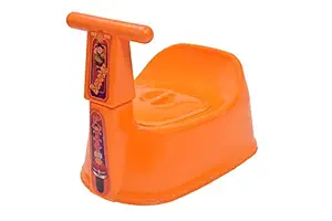 Nabhya Scooter Potty Seat Baby Potty Training Seat- Chair for Kids- Potty Toilet Chair With Closing Lid For (6-18 Month Kids) Small Size (Orange)