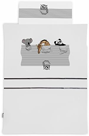 Mom and Baby. Duvet Quilt Cover and Pillowcase Set, Size: 100 x 135 cm, Baby Bedding - Sleeping animals