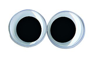 Rayher - 8917700 - Plastik-Wackelaugen zum Kleben, SB-Btl. 10 Stück, schwarz/weiß, 30 mm ø