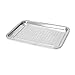 Produktbild JOYKK Edelstahl undicht Tablett rechteckige Platte Barbecue Gril Fisch BBQ Food Container - 02# Silber
