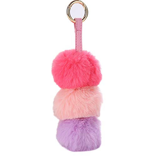 Preisvergleich Produktbild SEGRJ Schlüsselanhänger, bunt, Flauschige Kugel, Schlüsselanhänger, Handtasche, Geldbeutel, Dekoration