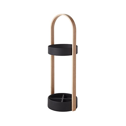 Umbra 320240-045 Hub Umbrella Stand, Wood, Black/Natural