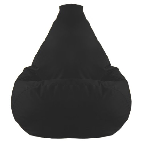 XXL Highback Filled Beanbag Gaming Lounge Chair in Black. Ideal for Relaxing, Gaming, Lounging, Great for Adults, Teens & Kids. Made from High Quality Water Resistant Material, Available in 10 Great Colours