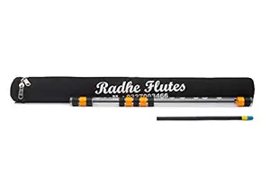 Radhe Flutes Acrylic Bansuri E Natural Right Handed Middle Octave (inch) With Hard Cover