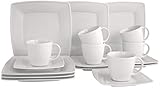 Hergestellt in Europe CreaTable 12207, Serie Victoria weiß, Geschirrset Kaffeeservice 18 teilig