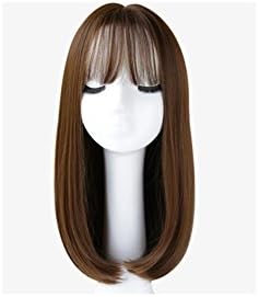 Wigs Long straight hair Bangs Curls-J