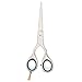 6.5-Inch Professional Hair and Beard Scissors - Razor Edge Hair Cutting Scissors with Adjustable Tension and Finger Inserts, Sharp Blades for Easy Hairstyling and Beard Trimming