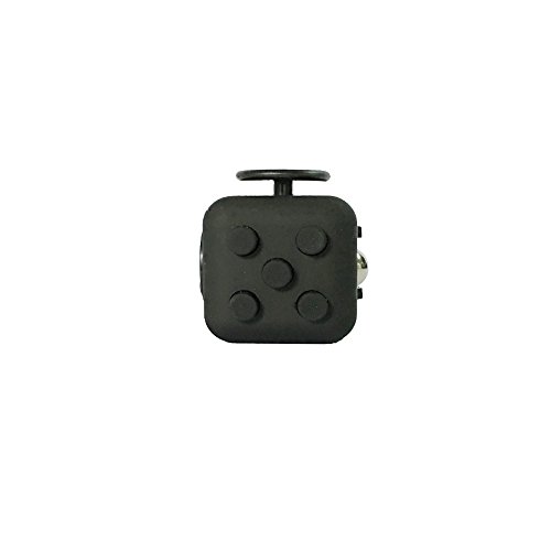Diversión 6 lados Fidget Cube Dice Ceavis Ansiedad Atención Alivio de Estrés Navidad Mascotas Juguete(Fidget Cube, Negro)