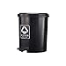 Produktbild LIYONG Mülleimer, Wasserdichte Abdeckung Recyclingbehälter einfacher Tretlager Mülleimer (Farbe : Schwarz)