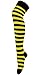 Price comparison product image Sofias Closet Ladies Womens Knee High Halloween Fancy Dress Socks Striped Stripey Costume Over Knee Witch Frankenstein Zombie Sexy, *Bumblebee-Yellow/Black*,