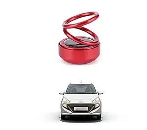 PRIKNIK Solar Energy Rotating Car Perfume with Long Lasting Organic Fragrance, Feel-Good Premium Car Air freshener Compatible with Hyundai Santro