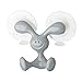 Produktbild koziol Wandhaken mit Saugnapf  Bunny,  Kunststoff, solid cool grey, 4,2 x 10,5 x 9 cm