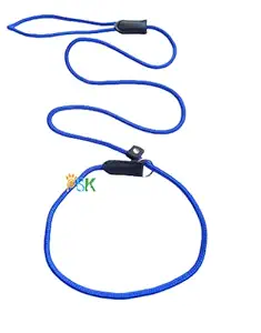 PSK PET MART Dog Show Leash Cord Type Nylon Leash with Adjustable Loop Training Leash 5 Feet (Blue)