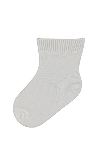 3 Pairs of Cotton Baby Ankle Socks (3-5.5, White) - UK Made