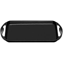 Le Creuset Plancha rectangulaire en fonte émaillée, noir,