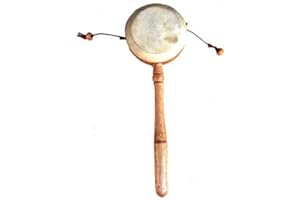 TERRAPIN TRADING Feria Hecho a Mano de pellets Rattle Tambor Membrnophone Indonesia de Bali Tao Hacer