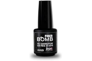 Beauty Space nails - FIBER BOMB - Costrutture gel unghie con fibre - gel per coperture, allungamenti, anche unghie deboli, massima aderenza, facile stesura (FIBER BOMB 15ML)