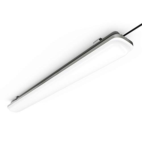 J&C 2ft ( 60cm ) 18W 1500LM IP65 Lampada LED Nessun Rumore Impermeabile Antipolvere Anti-Corrosione Bianco Naturale LED Tubo