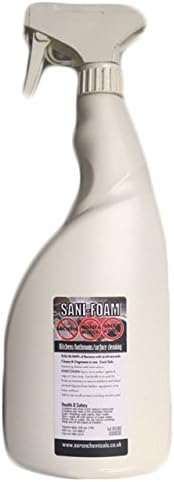 Mould cleaner, Sanitising foam spray, white surface cleaner, bathroom &amp; kitchens, kills 99.999% of bacteria within 60 seconds + FREE CLEANING CLOTH