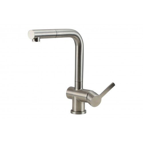 Spültischarmatur Wasserhahn Küche Spülbecken Spültisch Armatur Mizzo Design Avora – 100% Edelstahl- matt gebürstet – Küchenarmaturen Waschtischarmatur Waschbecken Einhebelmischer 5 Jahre Garantie - 2