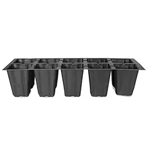 TrustBasket 10 Cavity Seedling Cups (Pack of 10) Plastic Plants Nursery Seedlings Starter Cups / Seed Germination Tray for The Primary Germination for Seeds.