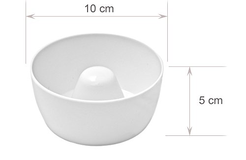 Aschenbecher Ascher aus Kunststoff – 4 Stück – Farbe: Weiß – Durchmesser 10,0 cm – einfach – cool – günstig - 2
